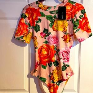 Fashion nova  floral Bodysuit. Size XL